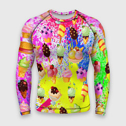 Рашгард мужской Вкусные Мороженки, цвет: 3D-принт