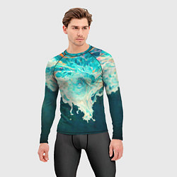 Рашгард мужской Поток воды, цвет: 3D-принт — фото 2