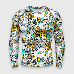Рашгард мужской Abstract pattern waves and streaks, цвет: 3D-принт