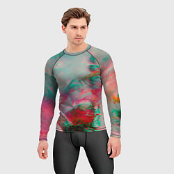 Рашгард мужской Абстрактные переливающиеся краски, цвет: 3D-принт — фото 2