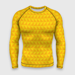 Рашгард мужской Геометрия - желтые треугольники, цвет: 3D-принт