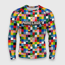 Рашгард мужской Minecraft - пиксельные персонажи, цвет: 3D-принт