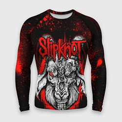 Рашгард мужской Slipknot - красный козел, цвет: 3D-принт