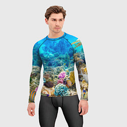 Рашгард мужской Дно морское, цвет: 3D-принт — фото 2