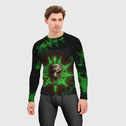 Рашгард мужской Slipknot green star, цвет: 3D-принт — фото 2