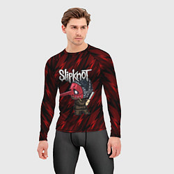 Рашгард мужской Slipknot красные молнии, цвет: 3D-принт — фото 2