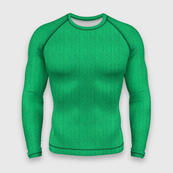Рашгард мужской Зеленый вязаный свитер, цвет: 3D-принт