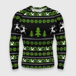 Рашгард мужской Новогодний свитер - Крипер, цвет: 3D-принт