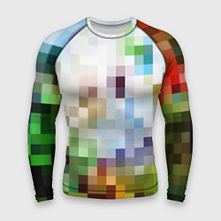 Рашгард мужской Пиксельная абстракция, цвет: 3D-принт