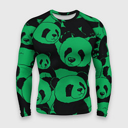 Мужской рашгард Panda green pattern