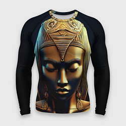 Рашгард мужской Нейросеть - золотая статуя египетской царицы, цвет: 3D-принт