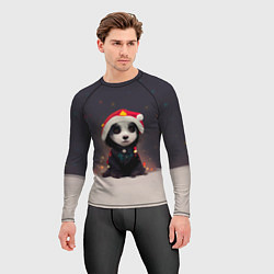 Рашгард мужской Пёсель - панда в колпаке, цвет: 3D-принт — фото 2