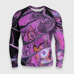 Рашгард мужской Фиолетовые краски и камни, цвет: 3D-принт