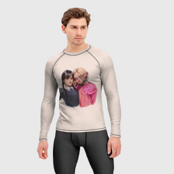 Рашгард мужской Уэнсдей: Семейка Аддамс, цвет: 3D-принт — фото 2