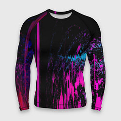 Рашгард мужской Фиолетовые линии и нейроны, цвет: 3D-принт