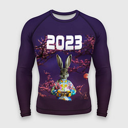 Мужской рашгард Кролик на фоне сакуры 2023
