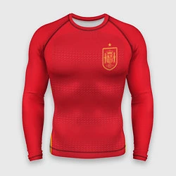 Рашгард мужской Форма сборной Испании ЧМ 2022, цвет: 3D-принт