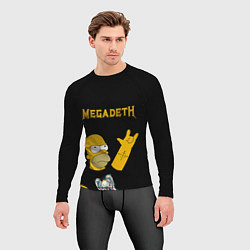 Рашгард мужской Megadeth Гомер Симпсон рокер, цвет: 3D-принт — фото 2