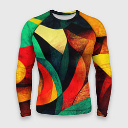 Рашгард мужской Текстурированная цветная абстракция, цвет: 3D-принт