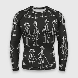 Рашгард мужской Черно-белые люди, цвет: 3D-принт