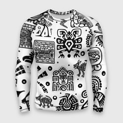 Рашгард мужской Знаки племени Майя, цвет: 3D-принт