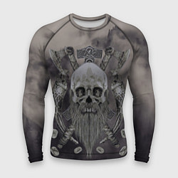 Рашгард мужской Череп бородатого викинга, цвет: 3D-принт
