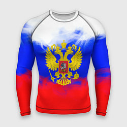 Рашгард мужской Russia флаг герб, цвет: 3D-принт