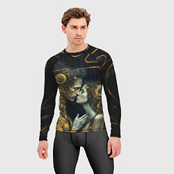 Рашгард мужской Gustav Klimt Cyberpunk, цвет: 3D-принт — фото 2