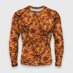 Рашгард мужской Сочная текстура из кусков пиццы, цвет: 3D-принт