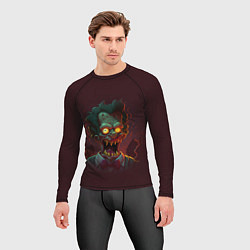 Рашгард мужской Зомби в стиле Симпсонов, цвет: 3D-принт — фото 2