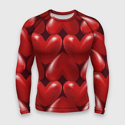 Рашгард мужской Red hearts, цвет: 3D-принт