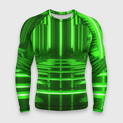 Рашгард мужской Зеленые световые объекты, цвет: 3D-принт