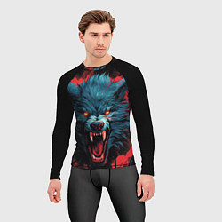 Рашгард мужской Wolf black red, цвет: 3D-принт — фото 2