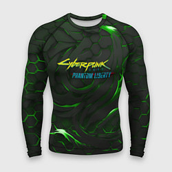 Рашгард мужской Cyberpunk 2077 phantom liberty green, цвет: 3D-принт