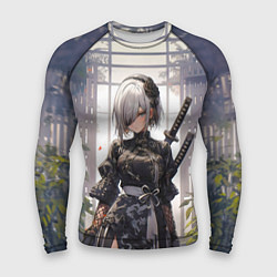 Мужской рашгард Nier automata девушка с мечами