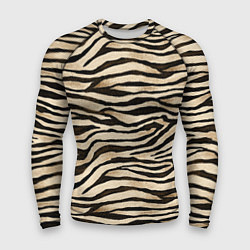 Рашгард мужской Шкура зебры и белого тигра, цвет: 3D-принт