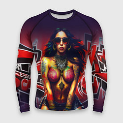 Рашгард мужской Девушка панк, цвет: 3D-принт