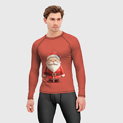Рашгард мужской Пластилиновый Дед Мороз, цвет: 3D-принт — фото 2
