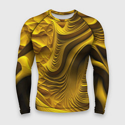 Рашгард мужской Объемная желтая текстура, цвет: 3D-принт
