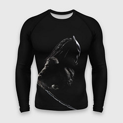 Рашгард мужской Хищник на черном фоне, цвет: 3D-принт