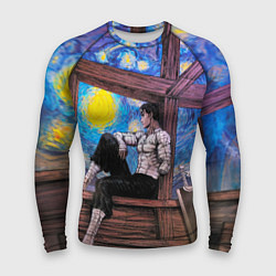 Рашгард мужской Берсерк и небо Ван Гога, цвет: 3D-принт