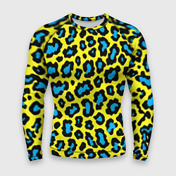 Рашгард мужской Кислотный леопард паттерн, цвет: 3D-принт