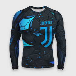 Рашгард мужской Juventus abstract blue logo, цвет: 3D-принт