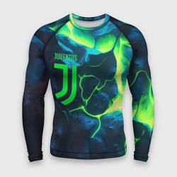Рашгард мужской Juventus green neon, цвет: 3D-принт