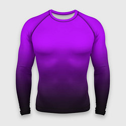 Рашгард мужской Градиент фиолетово-чёрный, цвет: 3D-принт