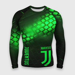 Рашгард мужской Juventus green logo neon, цвет: 3D-принт