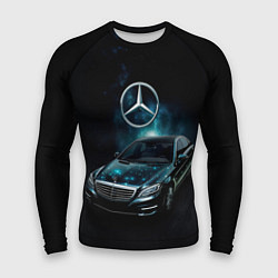 Рашгард мужской Mercedes Benz dark style, цвет: 3D-принт