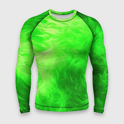 Рашгард мужской Яркий зеленый фон, цвет: 3D-принт