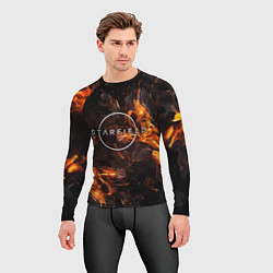 Рашгард мужской Starfield fire logo, цвет: 3D-принт — фото 2