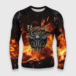Рашгард мужской Baldurs Gate 3 fire logo, цвет: 3D-принт